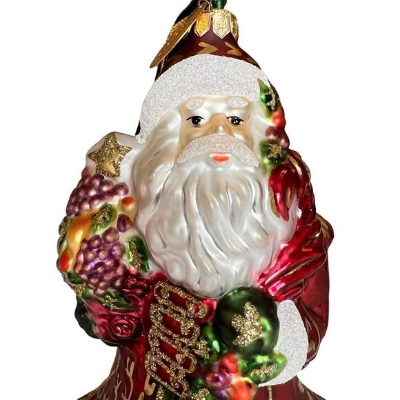 Fitz and Floyd 9" 2004 santa oversized numbered glass ornament - Picture 12 of 12